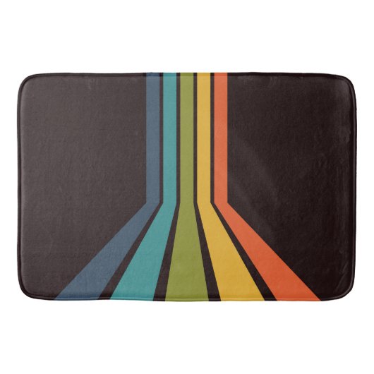70s Groovy Retro Kleurrijk Patroon Badmat (Voorkant)