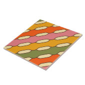 70s Groovy Retro Kleurrijk Patroon Tegeltje (Zijkant)