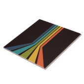 70s Groovy Retro Kleurrijk Patroon Tegeltje (Zijkant)