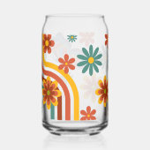 70s groovy stijl blikvorm glas (Achterkant)