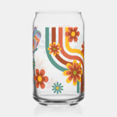 70s groovy stijl blikvorm glas (Links)
