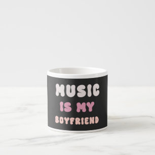 70s Groovy Typography - Muziek is mijn vriend Espresso Kop