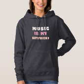 70s Groovy Typography - Muziek is mijn vriend Hoodie (Voorkant)