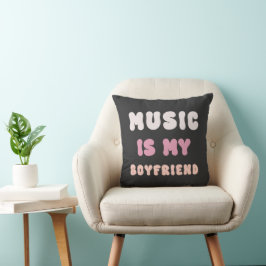 70s Groovy Typography - Muziek is mijn vriend Kussen