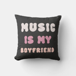 70s Groovy Typography - Muziek is mijn vriend Kussen