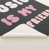 70s Groovy Typography - Muziek is mijn vriend Sherpa Deken (3/4)