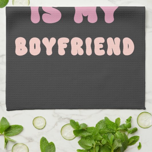 70s Groovy Typography - Muziek is mijn vriend Theedoek (Gevouwen)