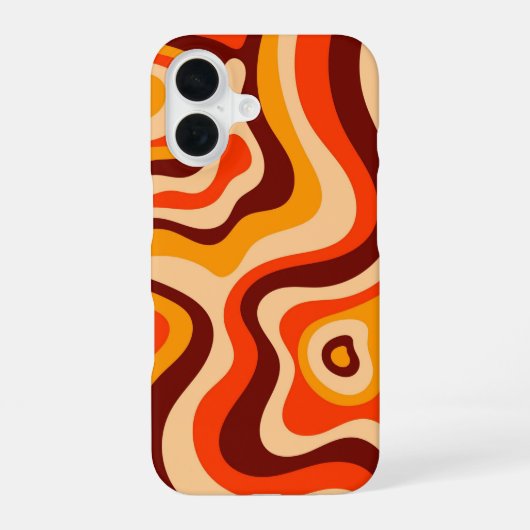 70s Groovy Wave-sfeer iPhone 16 Hoesje (Achterkant)