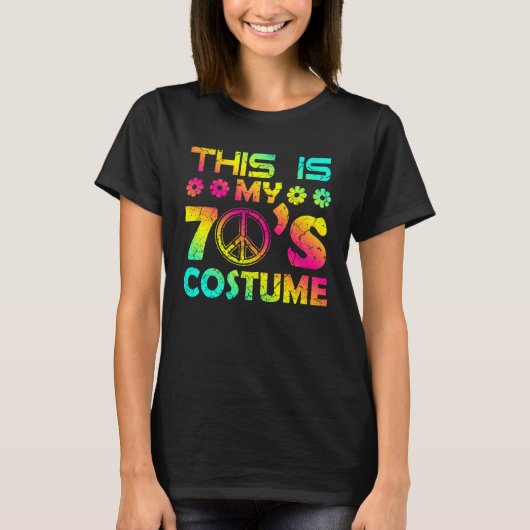 70s Halloween Costume 1970s Seven Music Disco T-shirt (Voorkant)