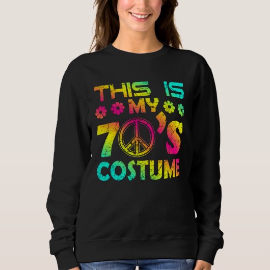 70s Halloween Costume 1970s Seven Music Disco Trui (Voorkant)