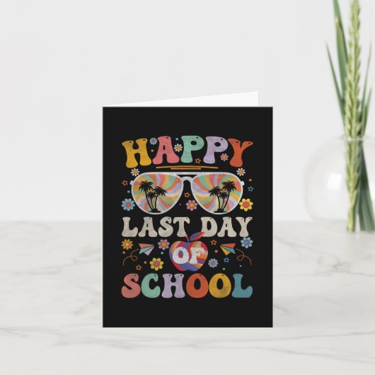 70s Happy Laatste Dag van School Groovy Leraar Jon Kaart (Voorkant)