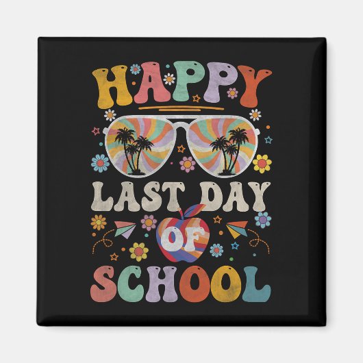 70s Happy Laatste Dag van School Groovy Leraar Jon Magneet (Voorkant)