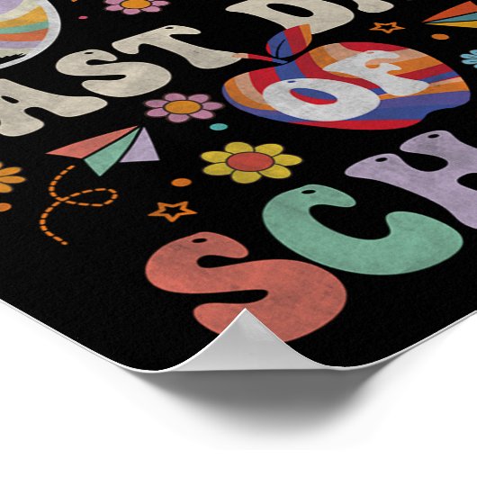 70s Happy Laatste Dag van School Groovy Leraar Jon Poster (Hoek)