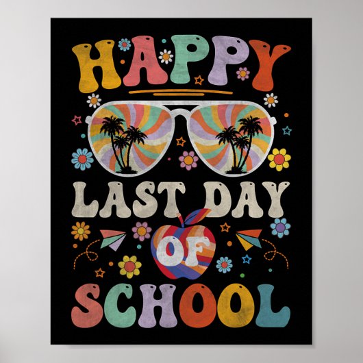 70s Happy Laatste Dag van School Groovy Leraar Jon Poster (Voorkant)