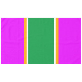 70s Helder Groen Roze Geel Wit Racing Stripes Tafelkleed