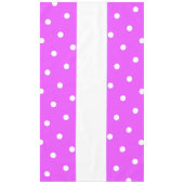 70s Heldere  Roze Witte Strepen Polka Dots Tafelkleed (Voorkant)