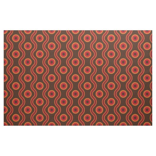 70s het patroon van de stijlringgolf stof (Fat Quarter)