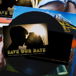 70s het Retro Lijnde Type sparen de Uitnodiging va