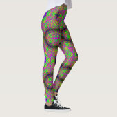 70's hippie groovy psychedelic green leggings (Rechts)