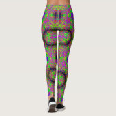70's hippie groovy psychedelic green leggings (Achterkant)