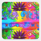 70's hippie groovy sticker (Voorkant)