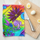 70's hippie groovy theedoek (Quarter Fold)