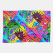 70's hippie groovy theedoek (Horizontaal)