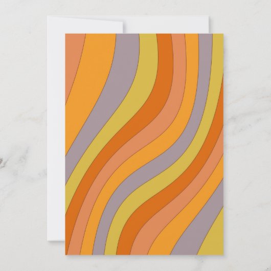 70's Hippie Groovy Volwassene Alle Leeftijd Verjaa Kaart (Achterkant)