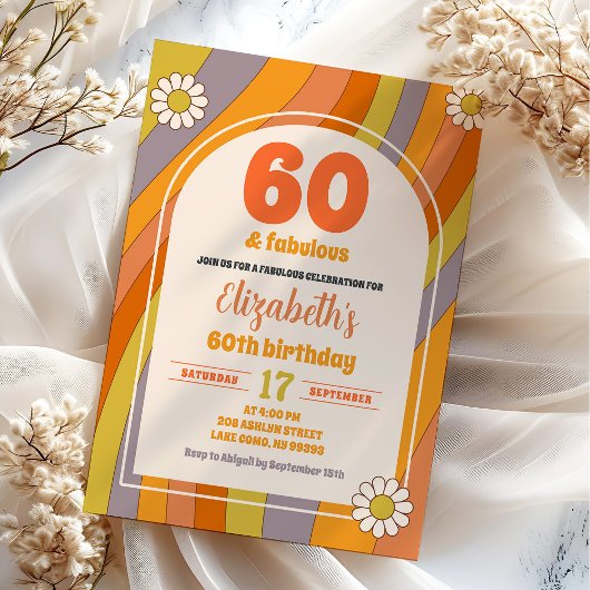 70's Hippie Groovy Volwassene Alle Leeftijd Verjaa Kaart