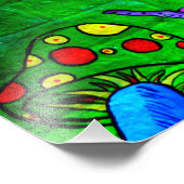 70's hippie psychedelic mural foto print foto afdruk (Hoek)