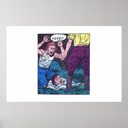 70s Horror strips voor stripverhalen Poster (Voorkant)