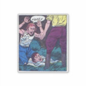 70s Horror  strips voor stripverhalen Sticker (Voorkant)