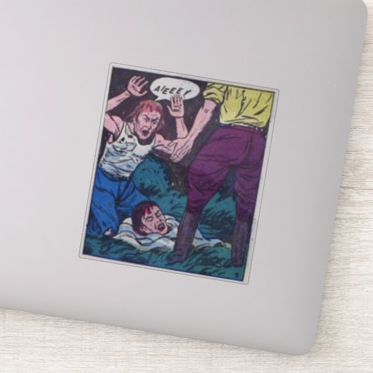 70s Horror  strips voor stripverhalen Sticker (Detail)
