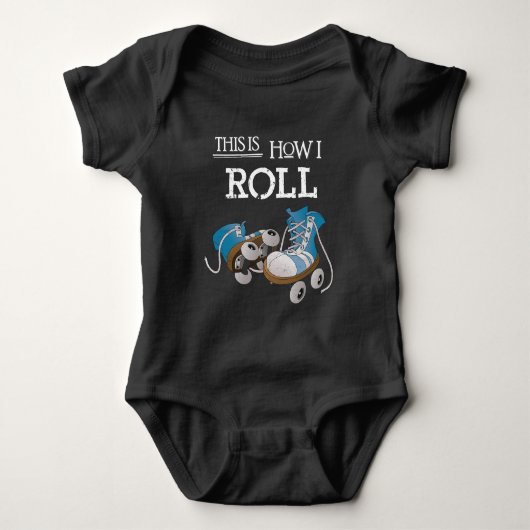 70's is dit hoe ik het Schaats van de Retro Rolle Romper (Voorkant)
