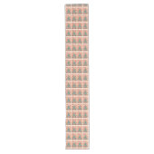 70s Kerst Runner Vrede Liefde Pastel Decor Lange Tafelloper (Voorkant)