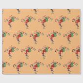 70s  kerstkerstbekentenis  Retro Wrapping Cadeaupapier (Vlak)