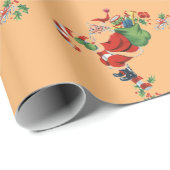 70s  kerstkerstbekentenis  Retro Wrapping Cadeaupapier (Rol Hoek)