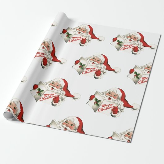 70s  kerstkerstbekentenis  Retro Wrapping Cadeaupapier (Uitgerold)