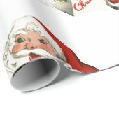 70s  kerstkerstbekentenis  Retro Wrapping Cadeaupapier (Rol Hoek)