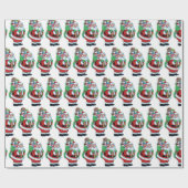 70s kerstkerstbekentenis Retro Wrapping Cadeaupapier (Vlak)