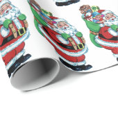 70s kerstkerstbekentenis Retro Wrapping Cadeaupapier (Rol Hoek)