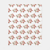 70s Kerstman Vintage Classic Jolly Fleece Deken (Voorkant)