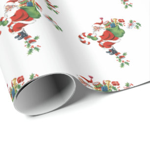 70s  kerstrecorder met Vintage voor Kerstmis Cadeaupapier