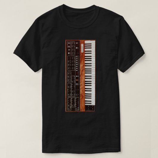 70s Keyboard Synthesizer T-shirt (Design voorkant)