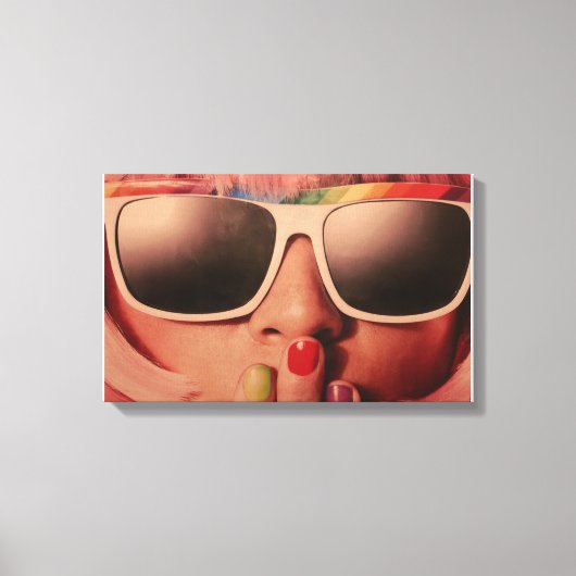  70's Kleurenprint Canvas Afdruk (Voorkant)