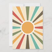 70s Kleurrijke Retro Nostalgie Bruiloft uitnodigin Kaart (Achterkant)