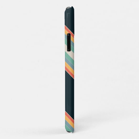 70s kleurrijke Stripes Monogram initialen esthetis Case-Mate iPhone Case (Achterkant/rechts)