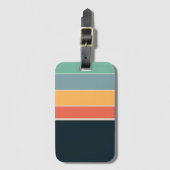 70s  kleurrijke verticale strepen bagagelabel (Voorkant (verticaal))