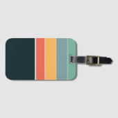 70s  kleurrijke verticale strepen bagagelabel (Voorkant (horizontaal))