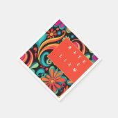 70's levendige stijl servet (Hoek)